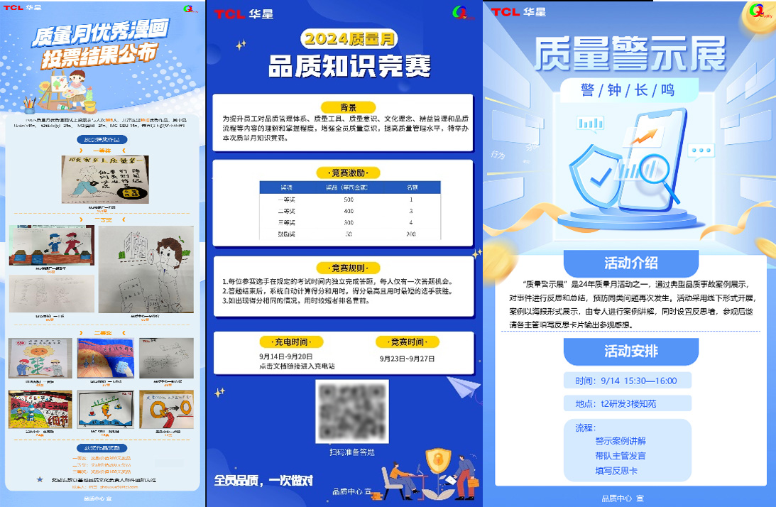 TCL 华星开展质量月活动
